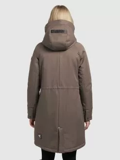 Khujo Parkas Parka Mi-saison LARIA Femme Marron -Magasin D'usine Khujo 7dbb752a5cad19d986f4edf344e8251b