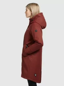 Khujo Parkas Parka Mi-saison Femme Rouge Rouille -Magasin D'usine Khujo 8018418f70722048f45ad2679968c070