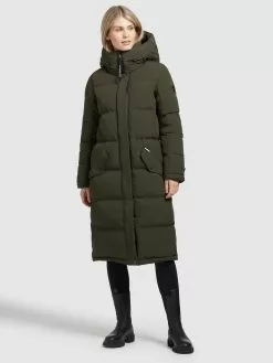 Khujo Manteaux Dhiver Manteau D’hiver Dakota Femme Vert Foncé -Magasin D'usine Khujo 83d1c5a5f6fe702a71eb98ed00ea0453