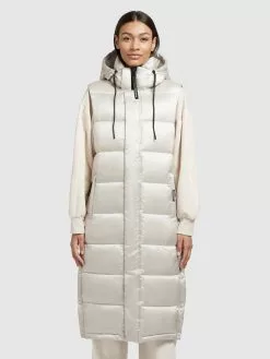 Khujo Vestes Sans Manches Gilet Tourin Femme Blanc Perle -Magasin D'usine Khujo 887a35fccf7d621ee6d176d9e55f9f55