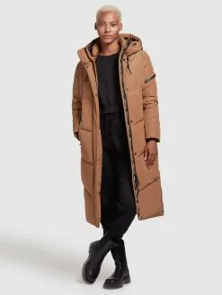 Khujo Manteaux De Mi-saison Manteau Mi-saison Sonje Femme Caramel -Magasin D'usine Khujo 899bc6374c7dc3040a4867d5013f74b9