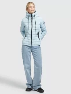 Khujo Vestes De Mi-saison Veste Mi-saison LOVINA4 MATT Femme Bleu Clair -Magasin D'usine Khujo 8b123605f7fde5bb3b0a807c5a464452