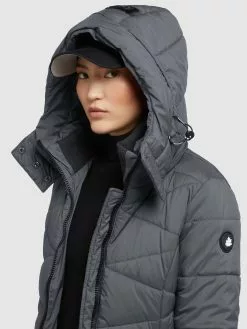 Khujo Manteaux De Mi-saison Manteau Mi-saison Fitt Light Femme Gris Foncé -Magasin D'usine Khujo 959775e15a869d9e0a85823ab0496e27