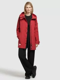 Khujo Vestes De Mi-saison Veste Mi-saison Femme Rouge -Magasin D'usine Khujo 994ff7213d8ae602d3ca0afbc62af715