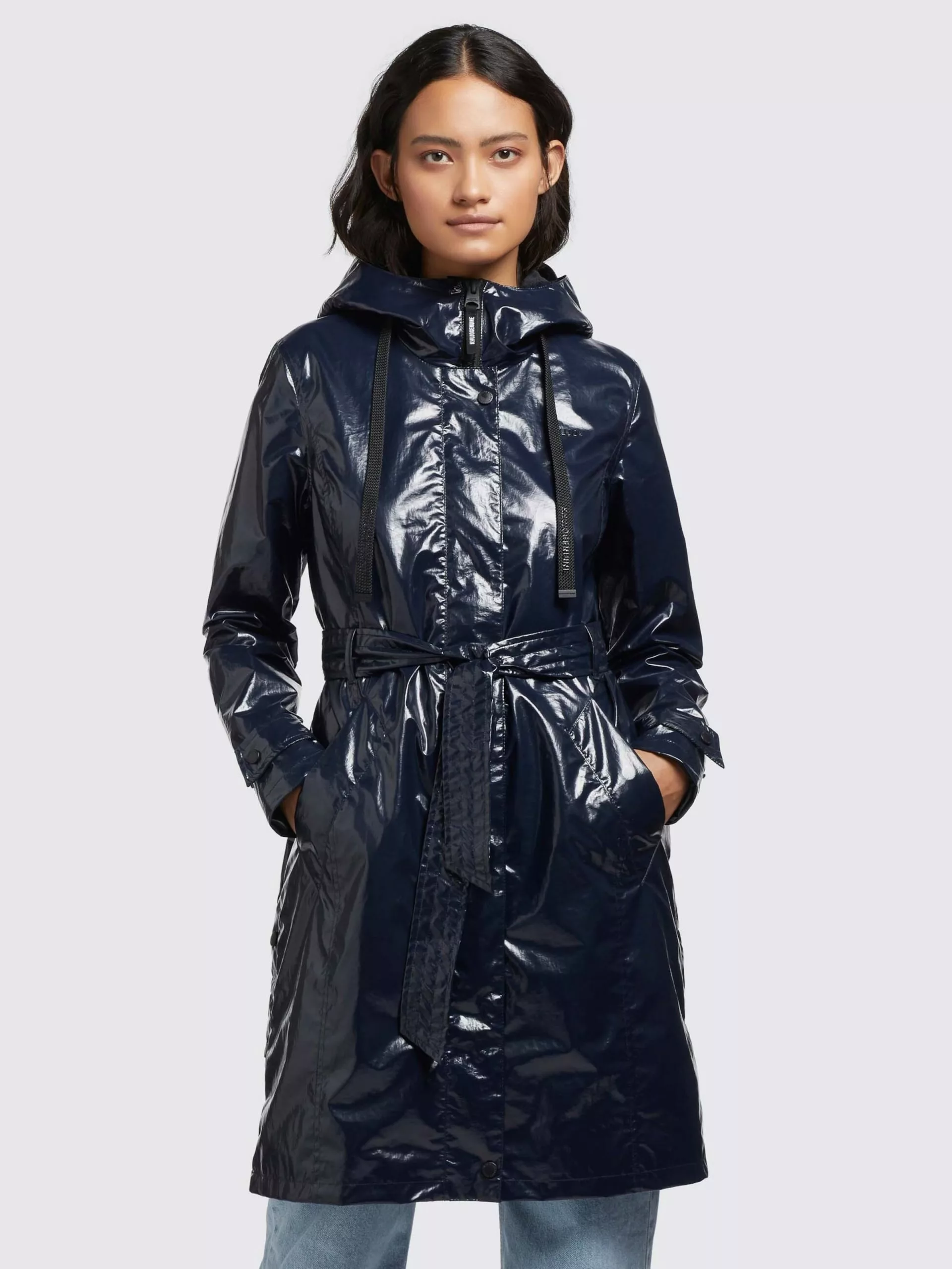 Khujo Manteaux De Pluie Manteau Mi-saison Alecia Femme Bleu Nuit 4 Khujo Manteaux De Pluie Manteau Mi-saison Alecia Femme Bleu Nuit – Image 2