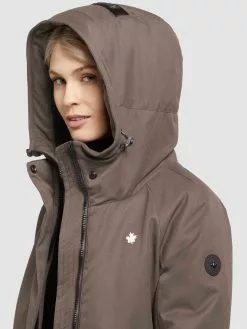 Khujo Parkas Parka Mi-saison LARIA Femme Marron -Magasin D'usine Khujo 9bf7f3a6b15477c86c0d21c261f60381