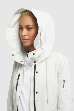 Khujo Parkas Parka Mi-saison Dayes Femme Blanc Cassé -Magasin D'usine Khujo 9d3326badbbc80588bd25562b90656f4