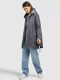 Khujo Parkas Parka Mi-saison ONDA2 Femme Bleu-gris 13 Khujo Parkas Parka Mi-saison ONDA2 Femme Bleu-gris -Magasin D'usine Khujo 9e2ec4689a004af906b8d20b86617424