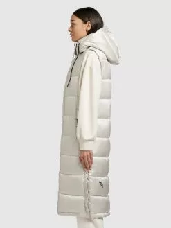 Khujo Vestes Sans Manches Gilet Tourin Femme Blanc Perle -Magasin D'usine Khujo aba1f256bf0d1995b6f6d38b4474aeab