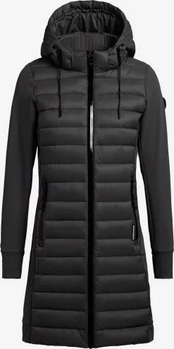 Khujo Manteaux Dhiver Manteau D’hiver Ruth Femme Noir