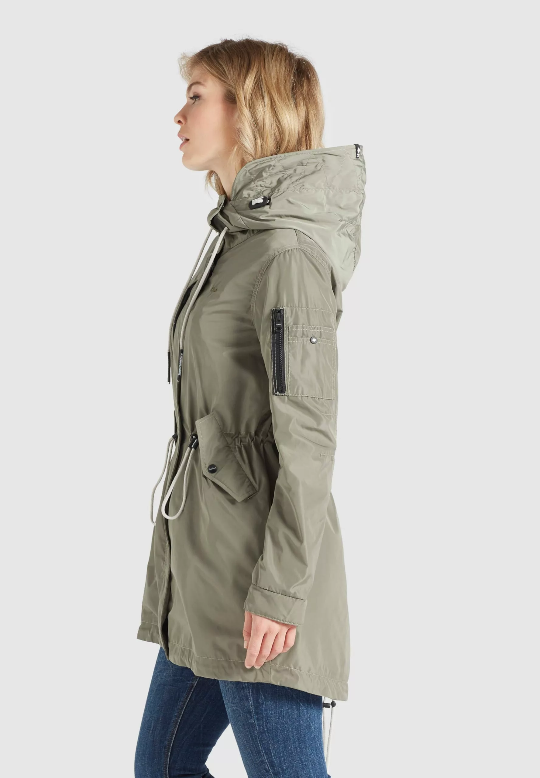 Khujo Parkas Parka Mi-saison CATHARINA Femme Kaki 6 Khujo Parkas Parka Mi-saison CATHARINA Femme Kaki – Image 4