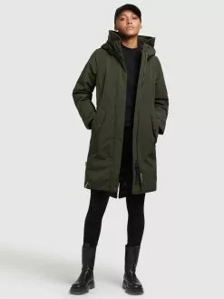 Khujo Manteaux Dhiver Manteau D’hiver Charlyn 3 Femme Kaki -Magasin D'usine Khujo acfbcec0fa87441604932f30d3584966