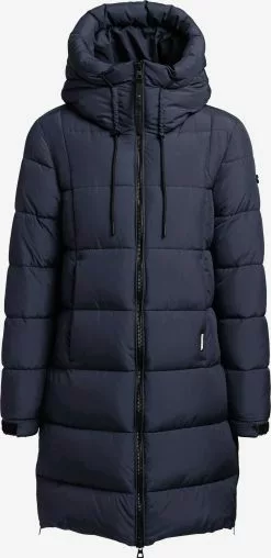 Khujo Manteaux Dhiver Manteau D’hiver Youma Femme Bleu Marine