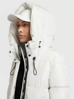 Khujo Manteaux De Mi-saison Manteau Mi-saison Soulani Femme Blanc Cassé -Magasin D'usine Khujo b74c87407646c0a2b982e700189c443c