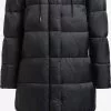 Khujo Manteaux Dhiver Manteau D’hiver LAMERA Femme Noir