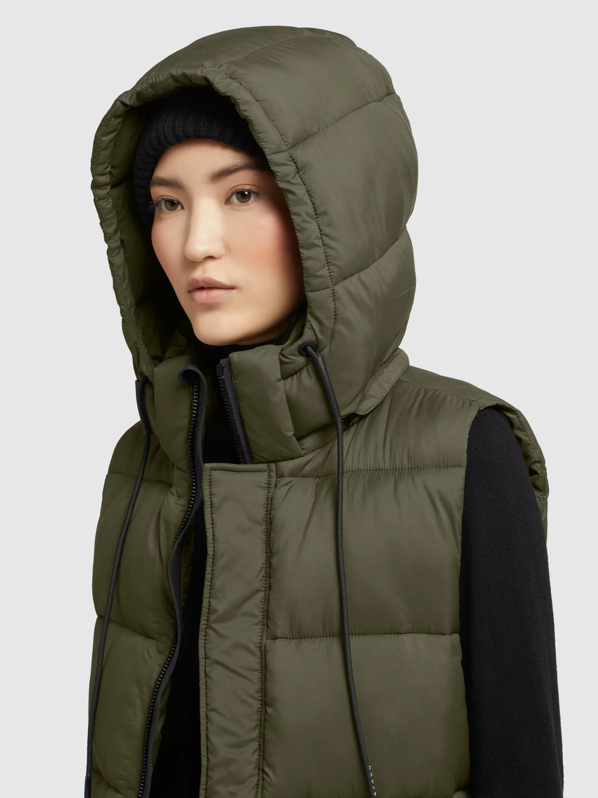 Khujo Vestes Sans Manches Gilet Eden Femme Kaki 9 Khujo Vestes Sans Manches Gilet Eden Femme Kaki – Image 7