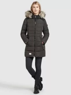 Khujo Manteaux Dhiver Manteau D’hiver Amaray Femme Anthracite -Magasin D'usine Khujo d1e8db6b60a74e47acc14e528a54d9b0