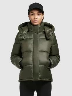 Khujo Vestes Dhiver Veste D’hiver Valona Femme Vert Foncé -Magasin D'usine Khujo d241ace8e8c23a9b6f4ff12b309c79a7