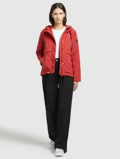 Khujo Vestes De Mi-saison Veste Mi-saison ZAHIRA3 Femme Rouge -Magasin D'usine Khujo d9b4c04c593ebc3d7bd2f855ee6a96fe