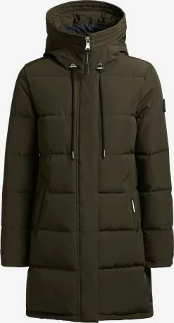 Khujo Manteaux Courts Manteau D’hiver Mats Femme Vert Foncé
