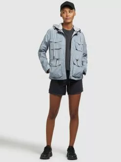 Khujo Vestes De Mi-saison Veste Mi-saison FLAMES Femme Bleu Clair -Magasin D'usine Khujo df694f2caa10f2b3760fdf5849c9e5d9