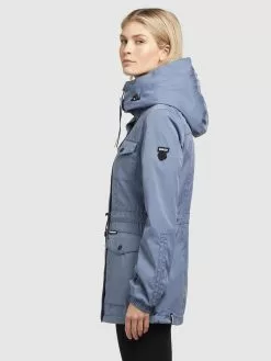 Khujo Parkas Parka Mi-saison ELST Femme Bleu -Magasin D'usine Khujo e0929637cd576a68cc3a81321bb233ce