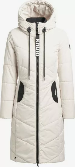 Khujo Manteaux Dhiver Manteau D’hiver Aribay 3 Femme Blanc Cassé