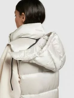 Khujo Vestes Sans Manches Gilet Tourin Femme Blanc Perle -Magasin D'usine Khujo e2a36c77de928d3ed00af5d5ba1d3c0c