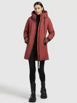Khujo Vestes Dhiver Veste D’hiver Jerry Femme Rouge Rouille -Magasin D'usine Khujo e5046520f90213b3c47fd34a63cdc9b0