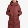 Khujo Manteaux Dhiver Manteau D’hiver Limetta Femme Rouge Rouille