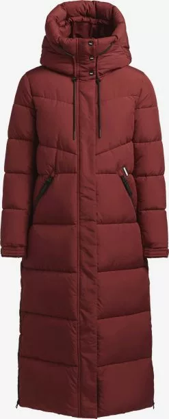Khujo Manteaux Dhiver Manteau D’hiver SHIMANTA2 Femme Rouge Foncé
