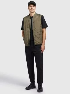 Khujo Vestes Sans Manches Gilet Liel Homme Olive -Magasin D'usine Khujo e9873c7bb0f9a1e7abcf626eb8e940bc
