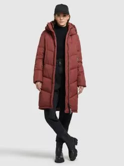 Khujo Manteaux Dhiver Manteau D’hiver Limetta Femme Rouge Rouille -Magasin D'usine Khujo efd1101481fdd8c7614267e370978997