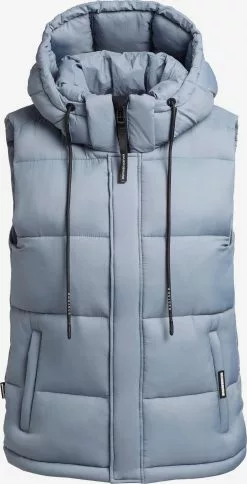 Khujo Vestes Sans Manches Gilet Eden Femme Bleu Clair