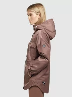 Khujo Vestes De Mi-saison Veste Mi-saison PRAYATA Femme Marron -Magasin D'usine Khujo f31f79002e37ec28e27a57a719621823