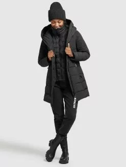 Khujo Manteaux Courts Manteau D’hiver Floyt Femme Noir -Magasin D'usine Khujo f4ce8737ff5b3f22aaba1e7a9df60d10