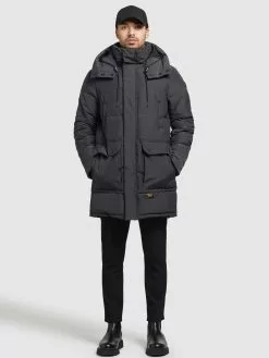 Khujo Vestes Dhiver Veste D’hiver Vivas Homme Gris Foncé -Magasin D'usine Khujo f74d807cefd61e147f4eff362a617399