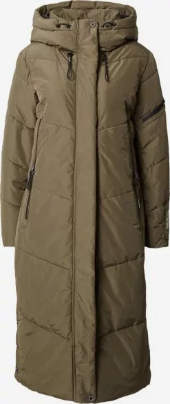 Khujo Manteaux Dhiver Manteau D’hiver Sonje 4 Femme Kaki
