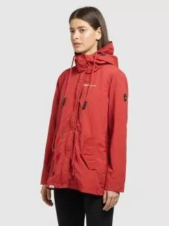 Khujo Vestes De Mi-saison Veste Mi-saison CAIMA Femme Rouge -Magasin D'usine Khujo fbb89f55f78dc8f3956ad5a201984a37