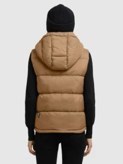 Khujo Vestes Sans Manches Gilet Eden Femme Noisette -Magasin D'usine Khujo 2af655752085bccc66888100cf3f8541