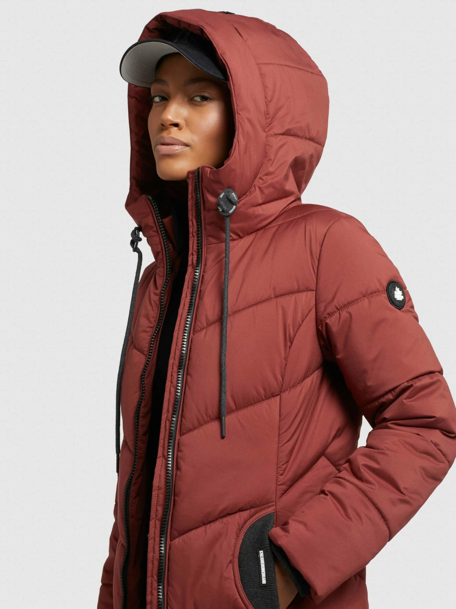 Khujo Manteaux De Mi-saison Manteau Mi-saison Aribay Femme Rouge Rouille 9 Khujo Manteaux De Mi-saison Manteau Mi-saison Aribay Femme Rouge Rouille – Image 7